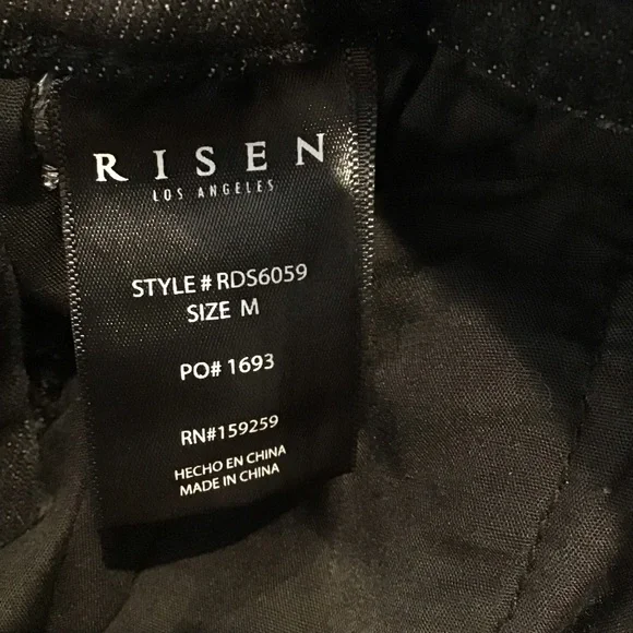 Risen Medium Women's Black Denim Shortalls Overalls Shorts Distressed RDS6059 - Picture 9 of 11